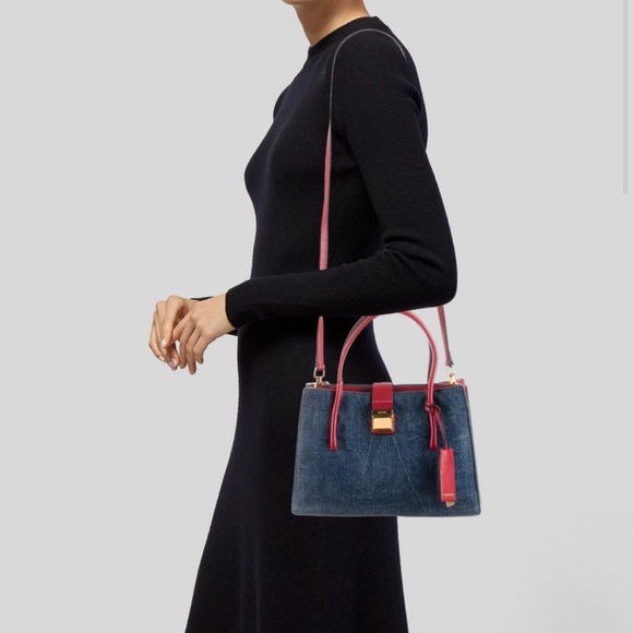 ❌Sold ❌Miu Miu denim and red leather bag | From Prada Japan - Picture 3 of 17